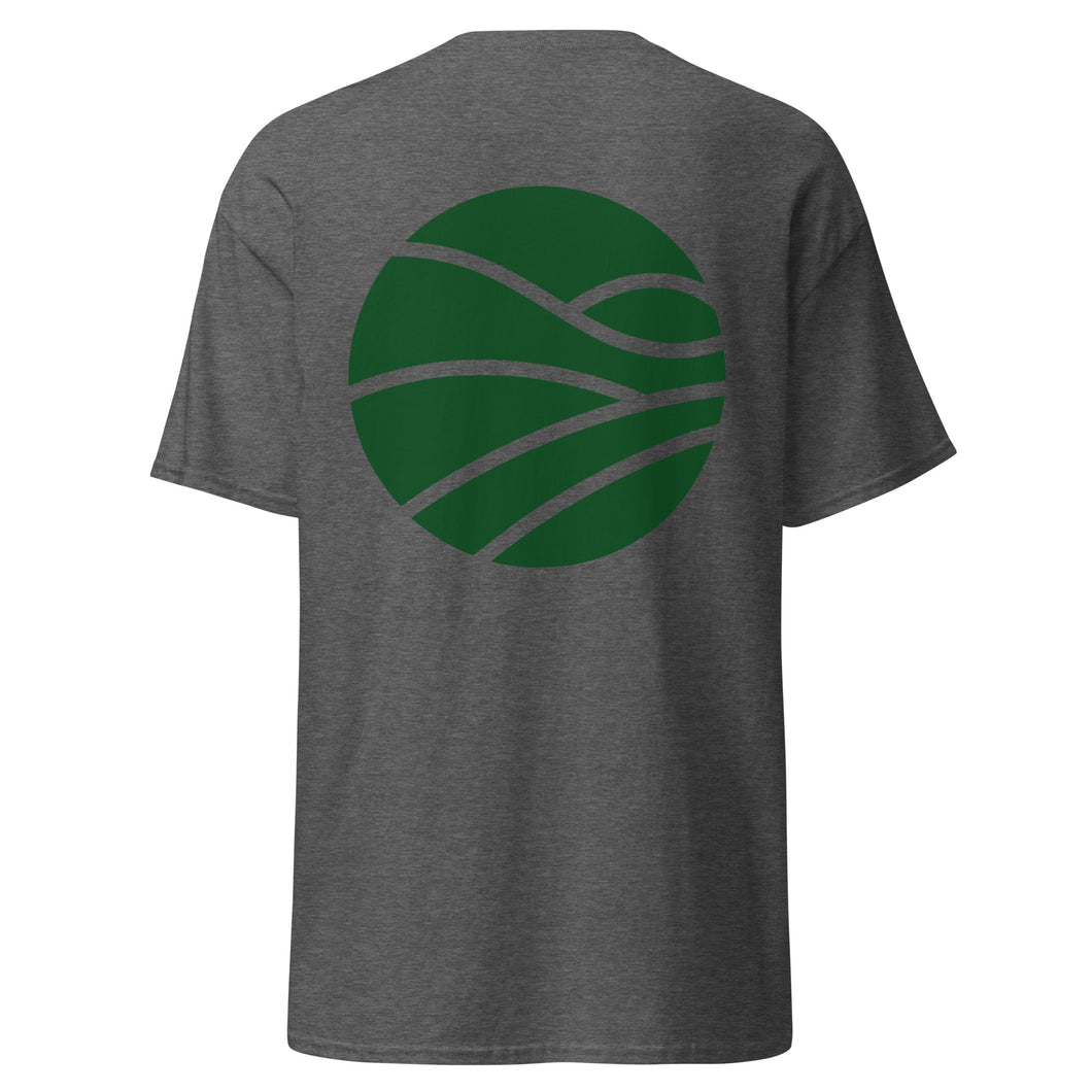 T-shirt: Green logo front & back