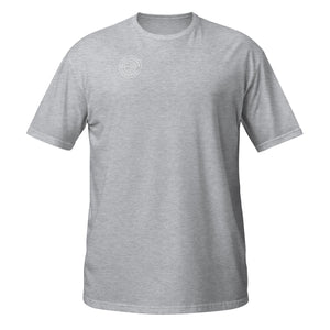 Unisex T-shirt: White logo front & back